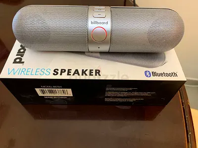 Billboard BB784 Large Pill Design Bluetooth Speaker, Metallic Silver for sale