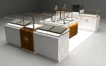 Modern Luxury Jewelry Display Kiosk