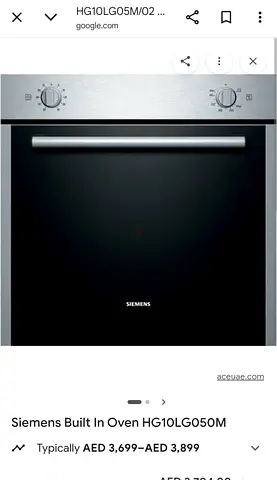Siemens Built In Oven full gas