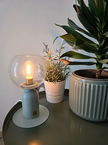 Ikea table lamp (ÅSKMULLER) with additional LED