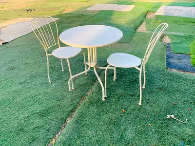Outdoor Metal Bistro Table and Chairs