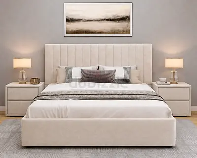 Elegant Beige Brand new Queen size bed storage including mattress double bed Queen bed family bed