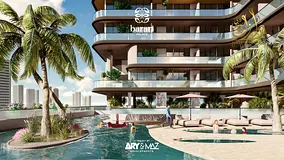 Furnished Studio | Barari Palace Majan | Balcony &amp; Pool Access