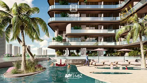 Furnished Studio | Barari Palace Majan | Balcony & Pool Access