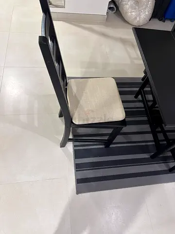 Ikea Nordviken Extendable Modern Dining Table Set with 4 chairs and pads