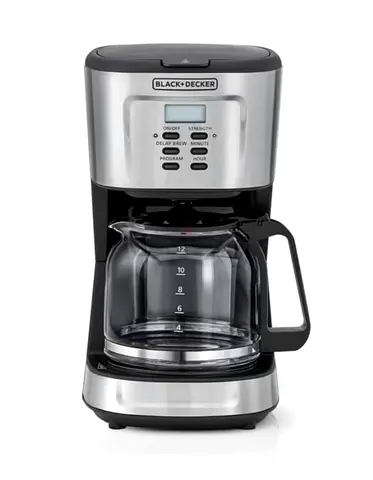 Black  Decker 12-Cup Coffee Maker, 1.5 liter Glass Carafe, Programmable Drip