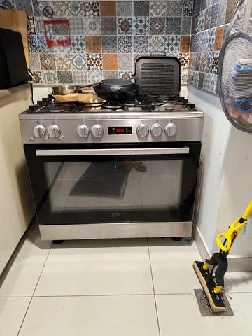 My stainless-steel freestanding gas range with oven - used, working