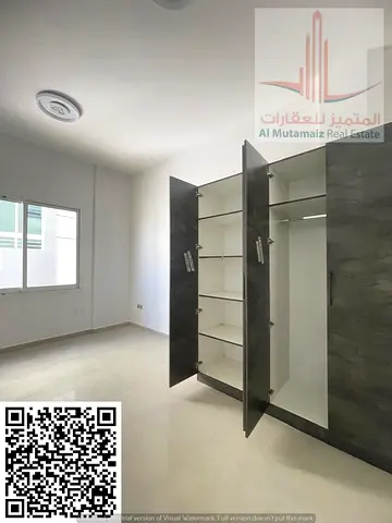 Two rooms and a living room for rent in Al Jurf 3 area / First occupancy / Built-in wardrobes