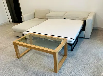 Ikea vimle gunnared beige L shape sofa bed with