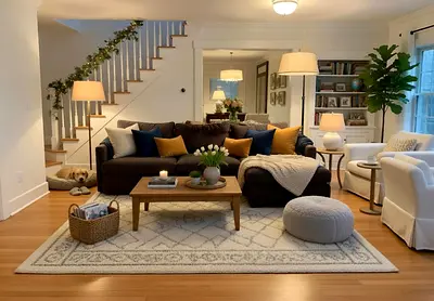 Lounge deep Cratebarrel L shape sofa