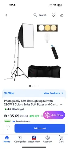 Photography Soft Box Lighting Kit with Remote