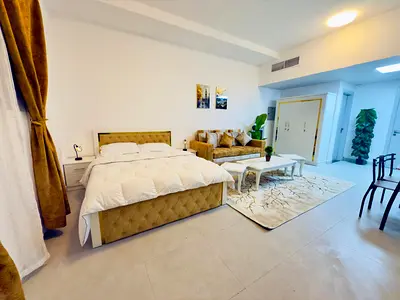 🏡 Furnished Studio for Monthly Rent – Ajman Corniche 📍 Prime tourist location in Ajman Corniche, near Ship Roundabout and behind Thimar Al Bahr Rest