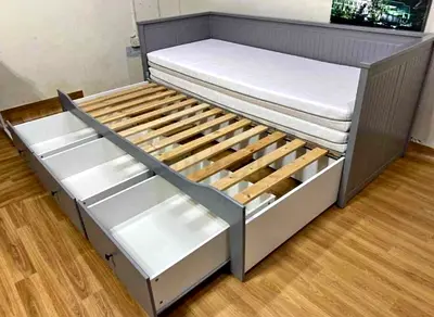 IKEA Hamness king bed frame with IKEA mattress is available