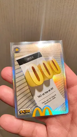 Limited Edition McDonalds Order Card