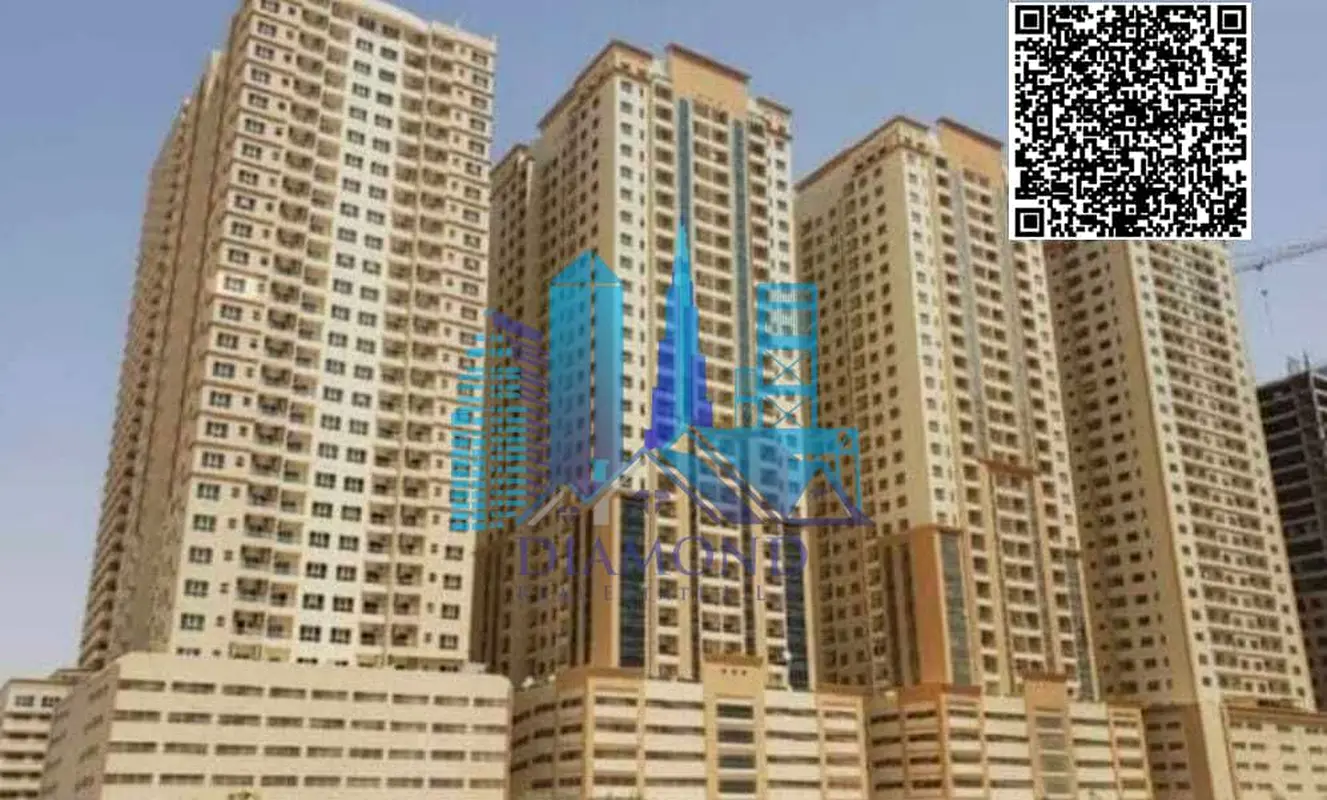 للبيع شقه خاليه غرفه و صاله بأبراج الامارات بمدينة الامارات امارة عجمان .