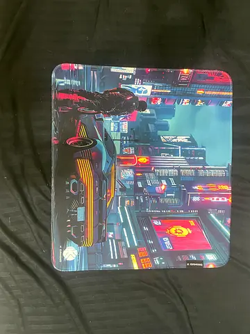Cyberpunk-Themed Gaming Mouse Pad