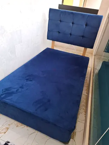 Blue bed 120×200cm (Base + Headboard)