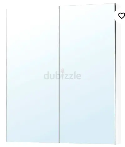 Modern Double Door Bathroom Mirror Cabinet