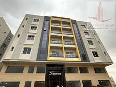 One-bedroom apartment with a living room, two bathrooms, and a balcony. First occupancy in Al-Jarf I
