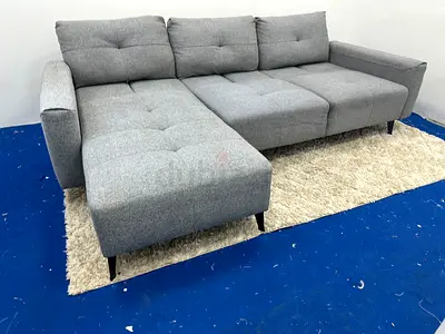 Selling home centre grey color lshape sofa