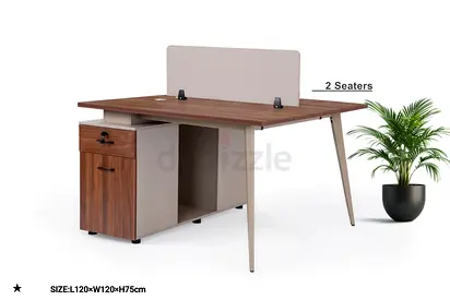 My 2-Seater Office Workstation Desk with Storage Cabinet and Divider