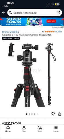 SmallRig CT-10 Aluminum Camera Tripod 3935