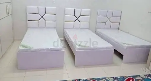 Modern Bedroom Bed Set with Upholstered Headboards