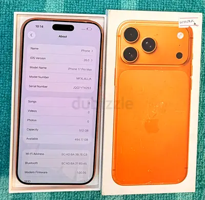 iphone 17 pro max 512GB