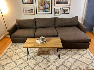 Cratebarrel lounge deep L shape sofa
