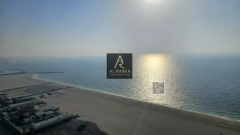غرفتين وصالة اطلالة بحرية مفتوحة مع جيم ومسبح وباركينج تكييف مركزي خزائن حائط موقع استراتيجي قريب من جميع الخدمات