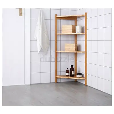 Stylish Bamboo Corner Shelf