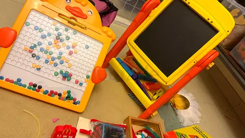 My kids peg mosaic board and drawing easel – preschool learning set