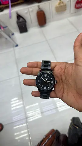 My mens black stainless steel watch - used, working