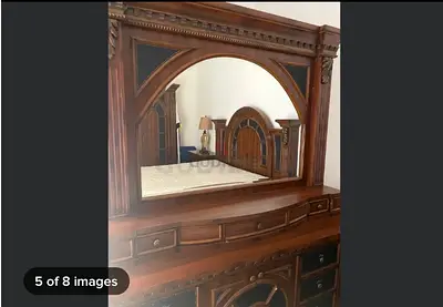 Elegant Wooden Dresser with Mirror