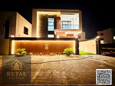 Luxury Villa for Sale in Al Bahia Ajman 5 Bedrooms Private Swimming Pool Spacious Rooftop Prime Location Near Sheikh Mohammed Bin Zayed Road