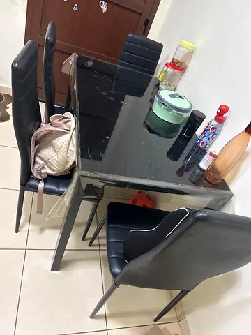 Dining table with chair