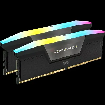 Corsair VENGEANCE RGB 64GB (2x32GB) 6400MT/s DDR5 Memory Kit, DRAM CL42 Intel XMP, Black