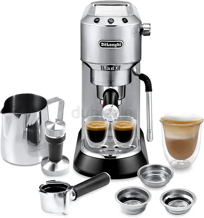 DeLonghi Dedica Style Pump Espresso Coffee Machine EC685.W White (Used Once)