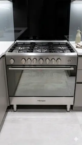 Bompani Gas Cooking range  5 Burners Gas Oven Grill Fan Full Safety (90 x 60) cm