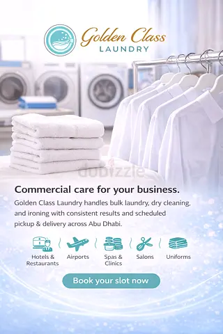 Commercial Cleaning Services in Abu Dhabi-Golden class laundry