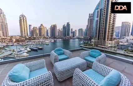 FULLY FURNISHED | MARINA AND CANAL VIEWS | HIGH FLOOR