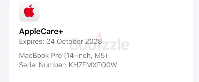 MacBook Pro 14” M5 32 GB 1 TB AppleCare+  till 24 Oct 2028 Nano-Texture TDRA