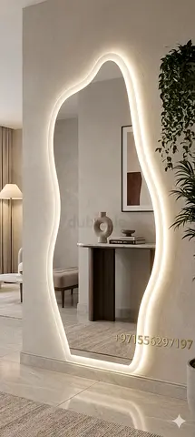 LED Backlit Wavy Wall and floor stand Mirror  170*70cm
