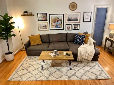 Lounge deep Cratebarrel L shape sofa