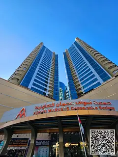 AMAIZING BEAUTIFUL TWO BEDROOM HALL WITH PARKING IN HORIZON TOWER AJMAN