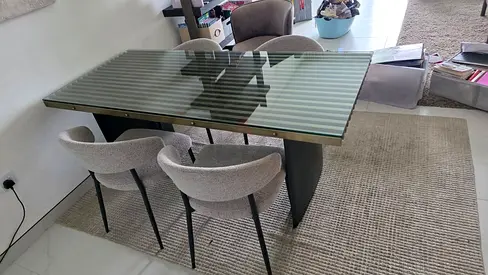 Marina home dining table with 4 chairs