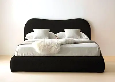 Queen size Stylish Modern Bed with Soft Headboard