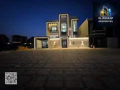 Two-story villa for sale in Ajman, Al Helio 2, with an area of ​​280 square meters | 4 master be