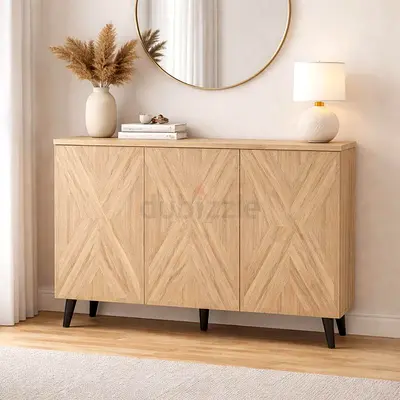 3 Door Shoe Storage Cabinet – Sonoma Oak Wooden Shoe Organizer for Home