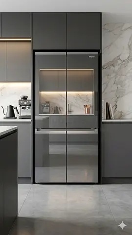 Haier HTF-540DGG7 90cm 528L No Frost American Four Door Stainless Steel Fridge Freezer